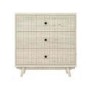 Cream Limewash Chest of 3 Drawers with Legs - Beau