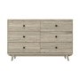 GRADE A1 - Beau Solid Wood Wide Chest of Drawers - Scandi Style