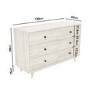 GRADE A2 - Beau Solid Wood Wide Chest of Drawers - Scandi Style