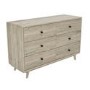 GRADE A1 - Beau Solid Wood Wide Chest of Drawers - Scandi Style