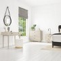 GRADE A2 - Wide Rustic Limewash Chest of 6 Drawers with Legs - Beau