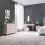 GRADE A2 - Wide Rustic Limewash Chest of 6 Drawers with Legs - Beau