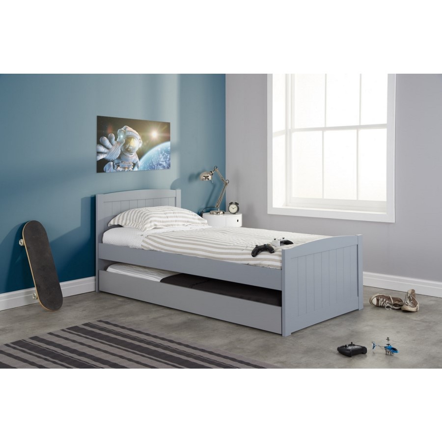 Beckton Single Guest Bed in Grey - Trundle Bed Included