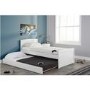 Beckton Single Guest Bed in White - Trundle Bed Included
