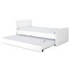 Beckton Single Guest Bed in White - Trundle Bed Included