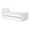 GRADE A2 - Beckton White Single Guest Bed - Trundle Bed Included