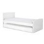 Beckton Single Guest Bed in White - Trundle Bed Included