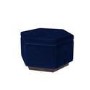 Large 80cm Navy Velvet Pouffe Stool with Storage - Bella