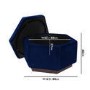 Large 80cm Navy Velvet Pouffe Stool with Storage - Bella