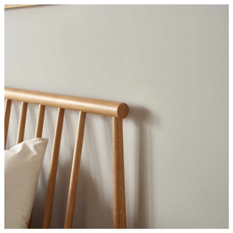 Oak Spindle Double Bed Frame - Julian Bowen