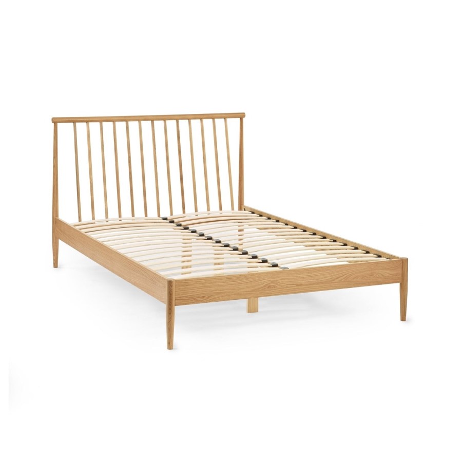 Oak Spindle Double Bed Frame - Julian Bowen