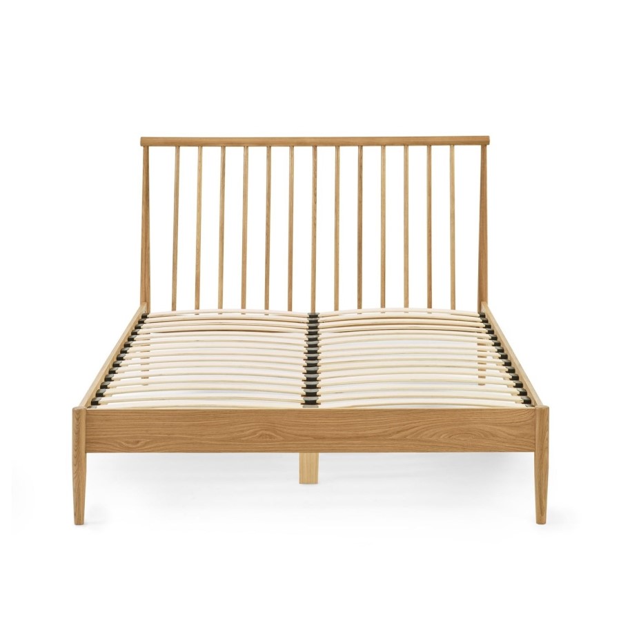 Oak Spindle Double Bed Frame - Julian Bowen