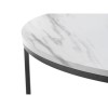 Julian Bowen Round Nest of Tables - White Faux Marble-Bellini