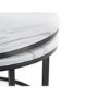 Julian Bowen Round Nest of Tables - White Faux Marble-Bellini