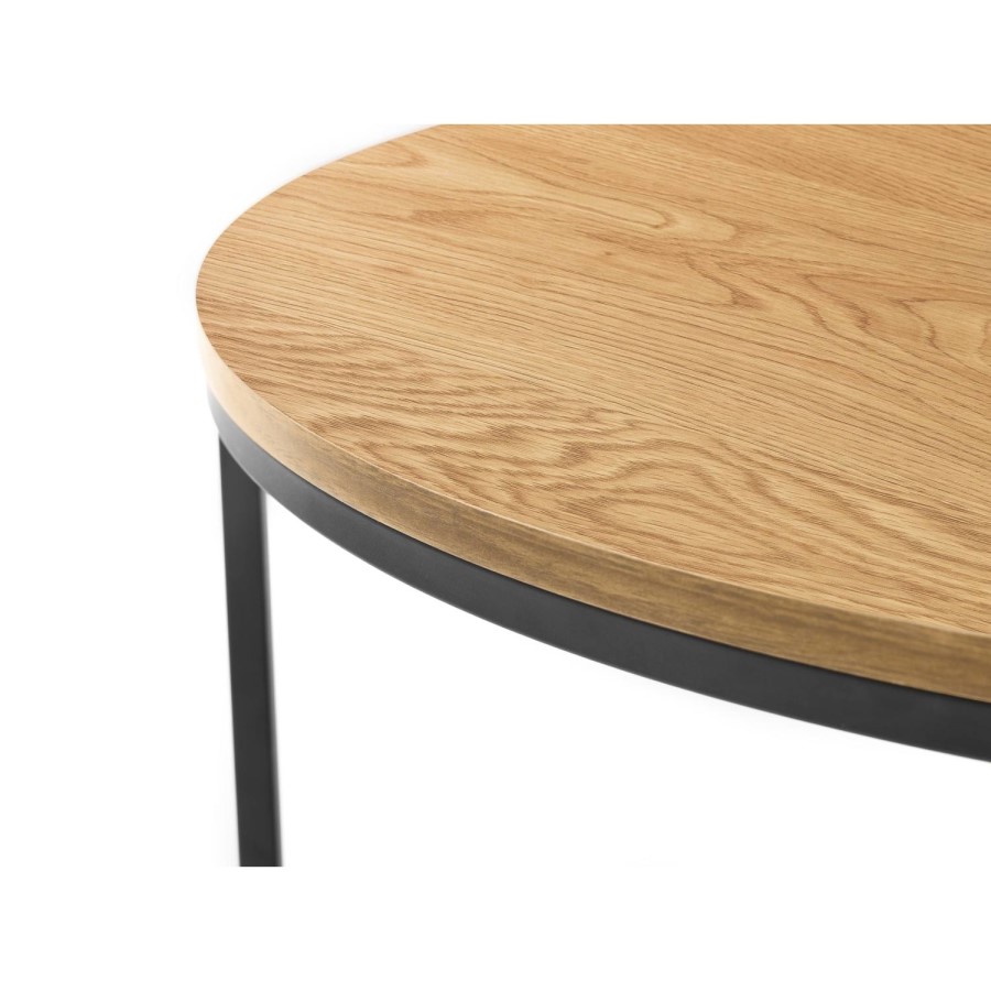 Julian Bowen Bellini Round Nest of 2 Tables - Oak Effect