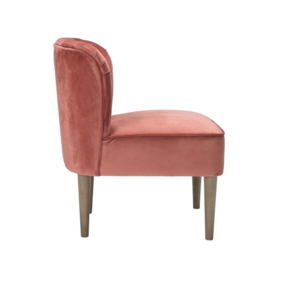 LPD Bella Occasional Chair in Vintage Pink Velvet