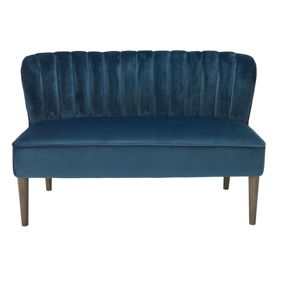 LPD Bella 2 Seater Sofa in Midnight Blue Velvet