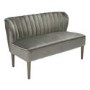 Grey Velvet Bedroom Bench - Bella - LPD