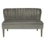 Grey Velvet Bedroom Bench - Bella - LPD