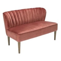 LPD Bella 2 Seater Sofa in Vintage Pink Velvet