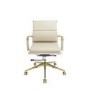 Beige Faux Leather Office Chair - Benson