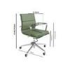 Green Faux Leather Office Chair - Benson