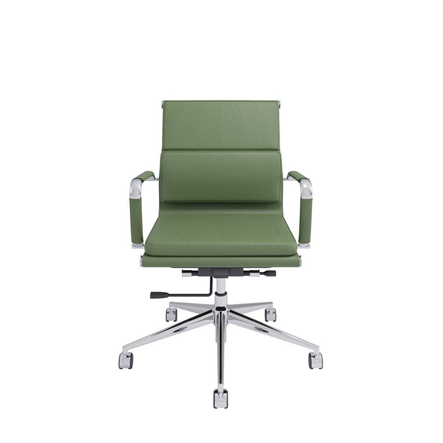 Green Faux Leather Office Chair - Benson