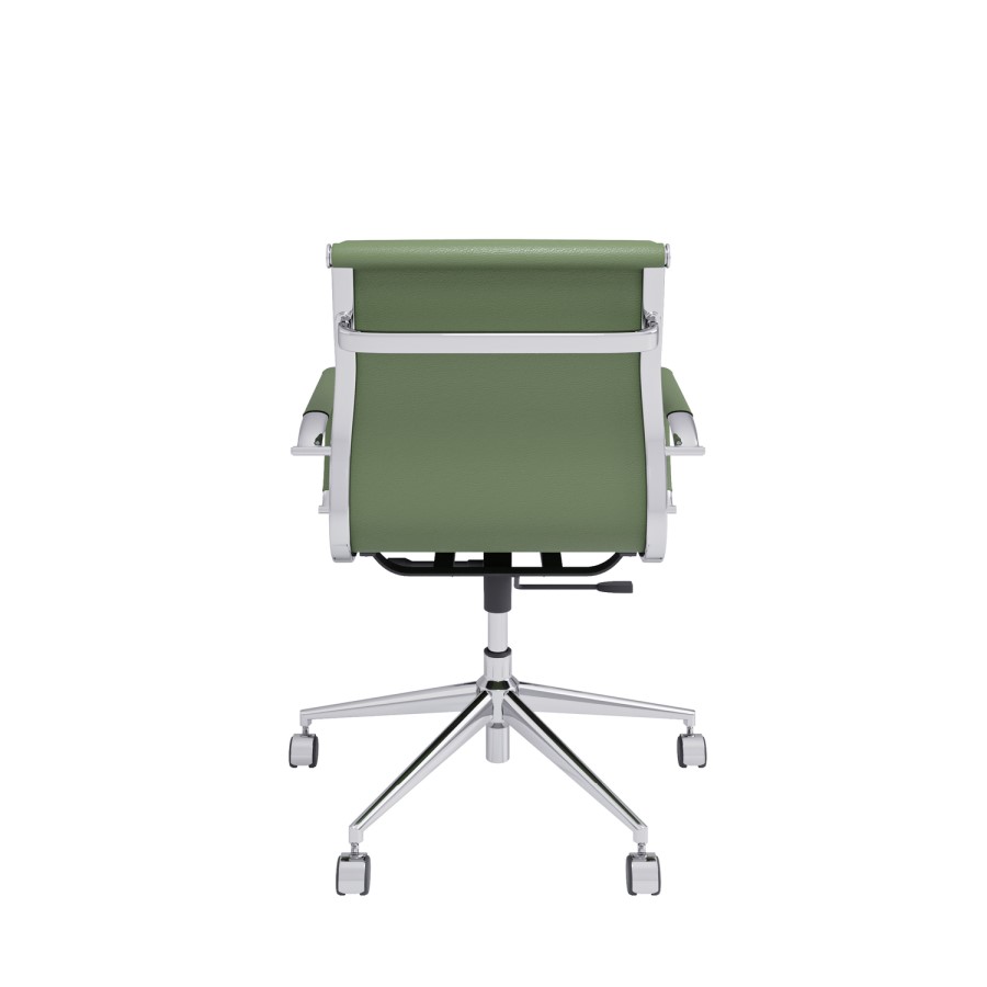 Green Faux Leather Office Chair - Benson