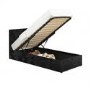 Birlea Berlin Ottoman Single Bed Upholstered in Black Crushed Velvet 