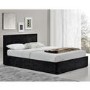 Birlea Berlin Ottoman Kingsize Bed Upholstered in Black Crushed Velvet