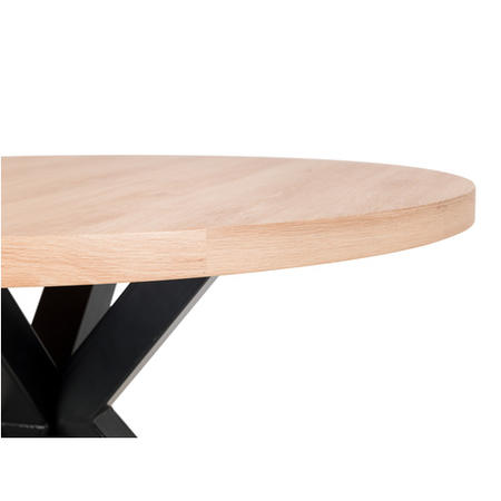 GRADE A1 - Round Oak Dining Table - Seats 4 - Julian Bowen