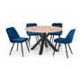 GRADE A1 - Round Oak Dining Table - Seats 4 - Julian Bowen