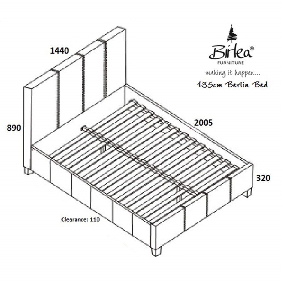 Birlea Furniture Berlin King Size In White