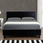 Birlea Berlin Double Bed Upholstered in Crushed Black Velvet
