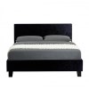 Birlea Berlin Kingsize Bed Upholstered in Black Crushed Velvet