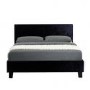Birlea Berlin Double Bed Upholstered in Crushed Black Velvet