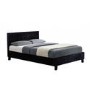 Birlea Berlin Double Bed Upholstered in Crushed Black Velvet