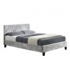 Birlea Berlin Kingsize Bed Upholstered in Steel Crushed Velvet