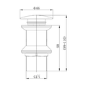 Matt Beige Click Clack Unslotted Basin Waste - Better Bathrooms