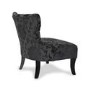 Anson Baroque Charcoal Fabric Accent Chair