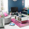 LPD Biarritz Mirrored TV Stand with Diamante Trim - TV&#39;s up to 40&quot;