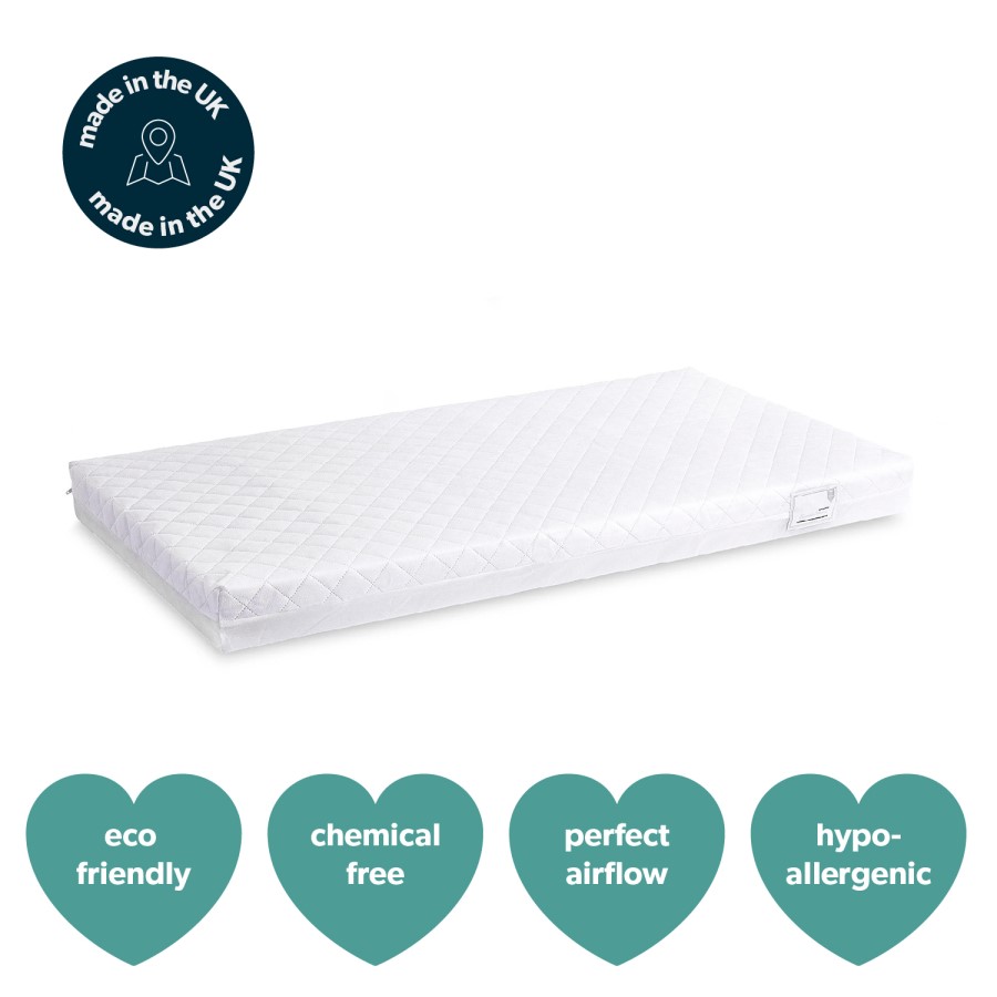 GRADE A1 - Pocket Sprung Cot Bed Mattress with Removable Hypoallergenic Cover - 140 x 70 cm - Billie
