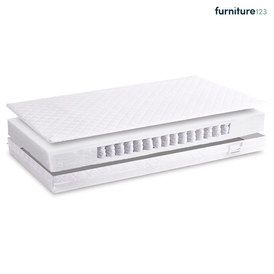 GRADE A1 - Pocket Sprung Cot Bed Mattress with Removable Hypoallergenic Cover - 140 x 70 cm - Billie
