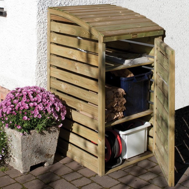 Rowlinson Wooden Garden Recycling Box Storage