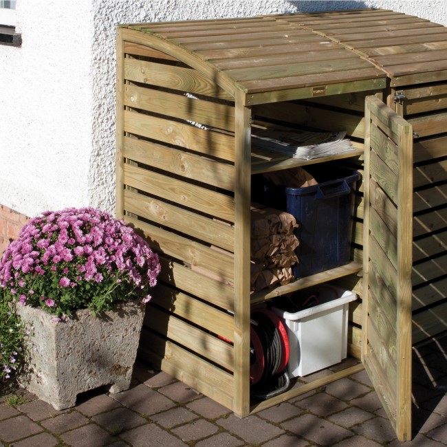 Rowlinson Wooden Garden Recycling Box Storage