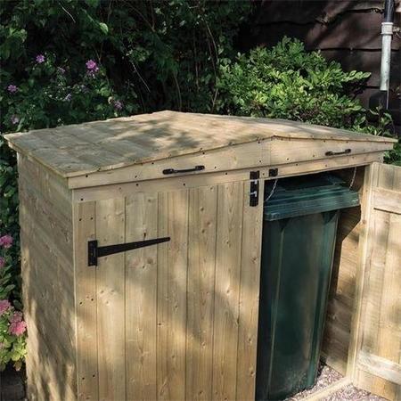 Rowlinson Apex Wooden Wheelie Bin Store 130cm x 81cm