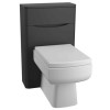 Black Back to Wall WC Toilet Unit - Without Toilet - W500 x D200mm - Oakland