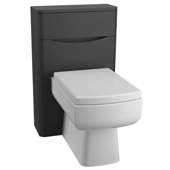 Black Back to Wall WC Toilet Unit - Without Toilet - W500 x D200mm - Oakland