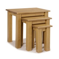 GRADE A1 - Brooklyn Solid Wood Oak Nest of Tables