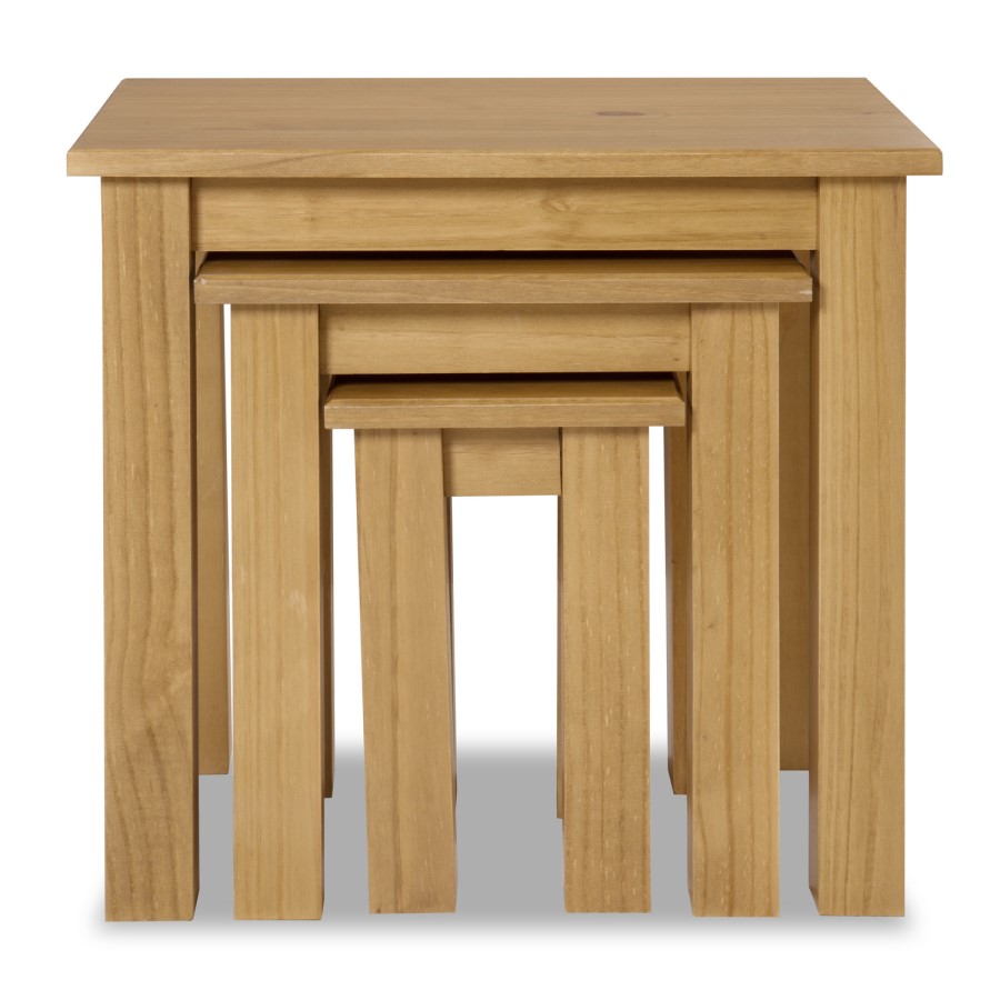 Brooklyn Solid Wood Nest of Tables- Set of 3